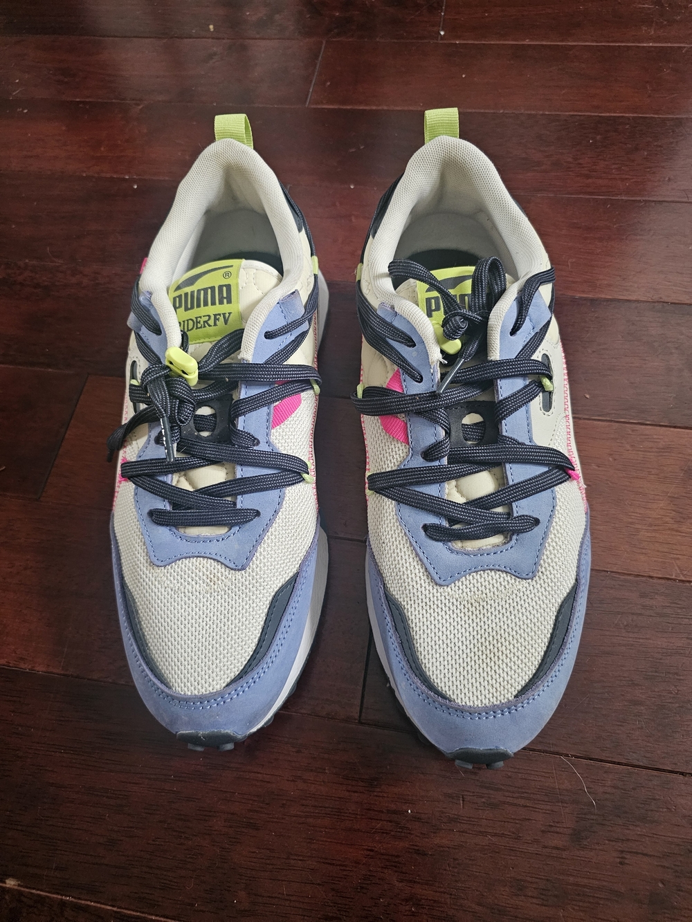 Puma Rider FV Mesh Runner in Cream, Blue & Neon